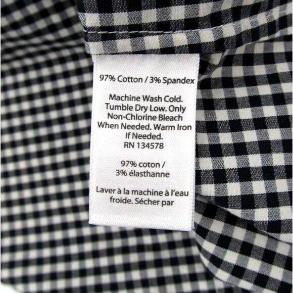 Vineyard Vines Blouse Womens 12 Plaid Stretch Seersucker Ruffle One Shoulder Tie - Picture 7 of 13